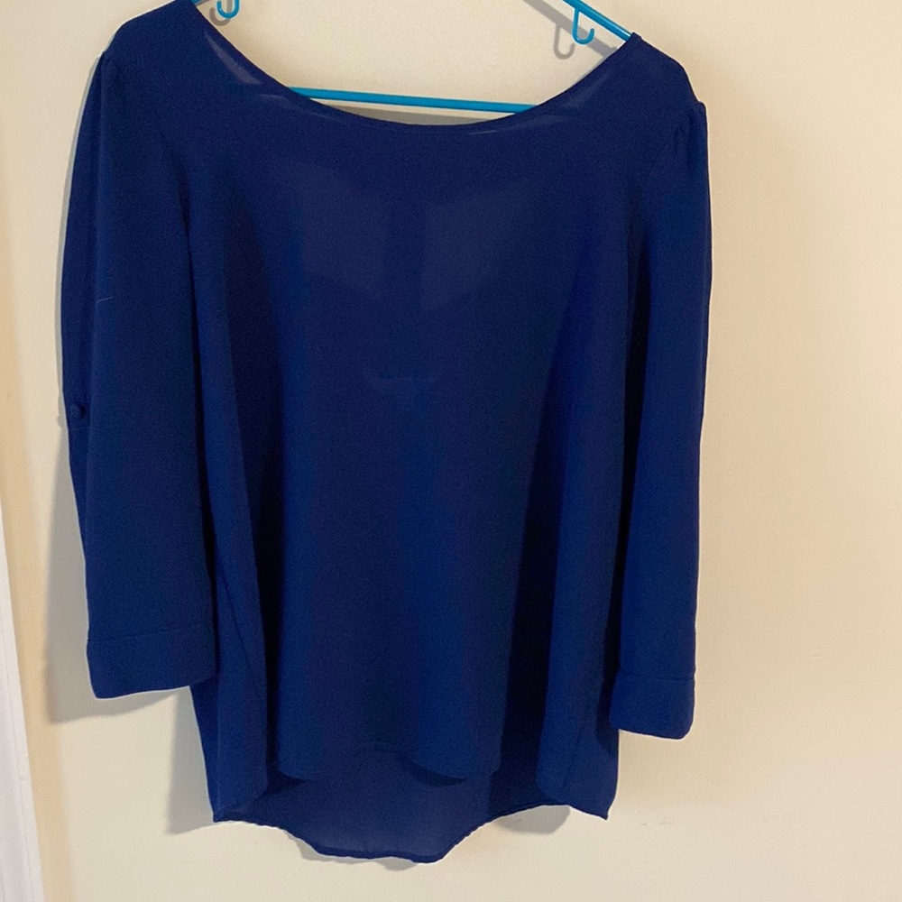 Charming Charlie Royal Blue Blouse